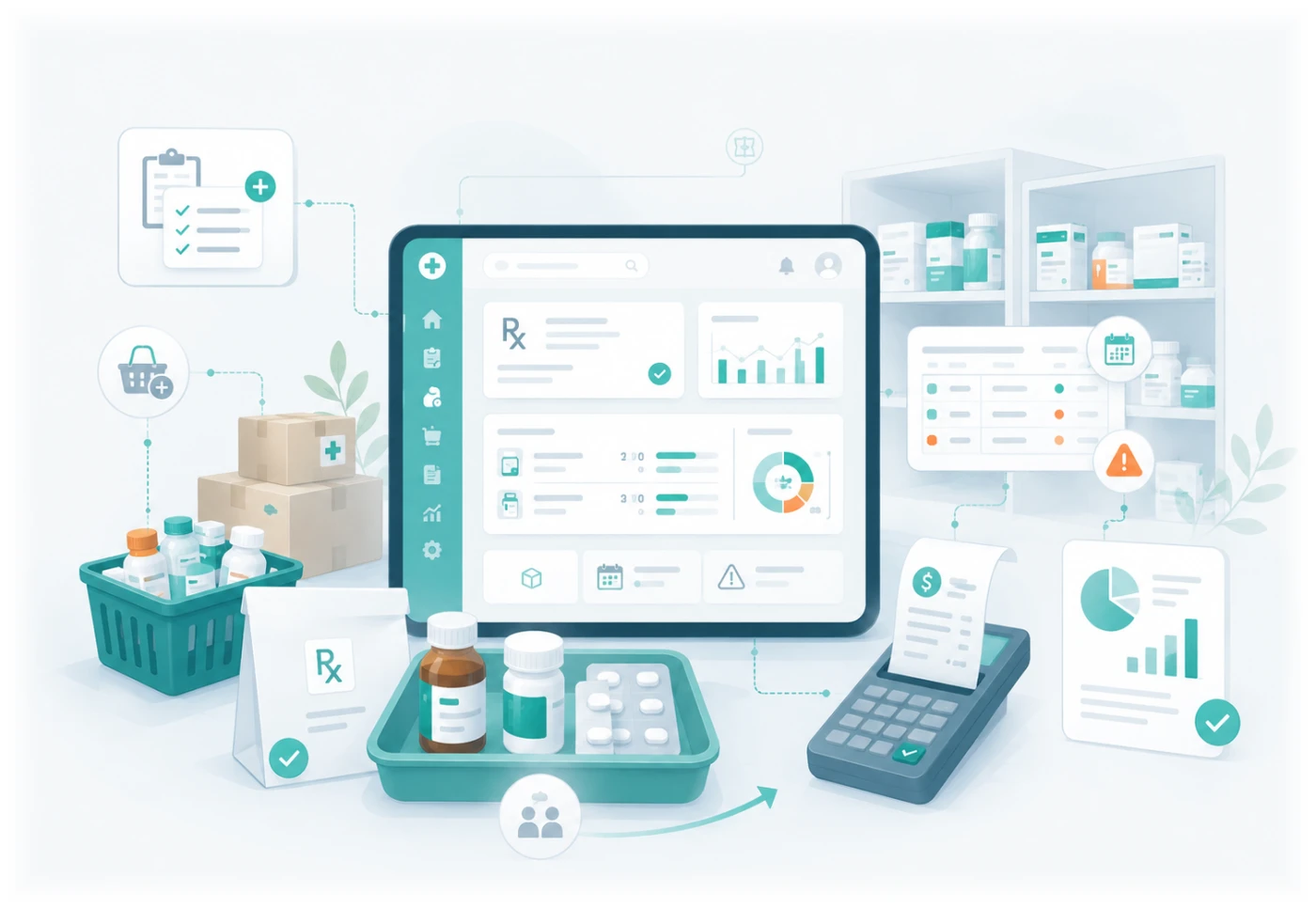 Solomo360 Integrated Pharmacy — Manage prescriptions, medicine dispensing, inventory, and pharmacy billing with ease.