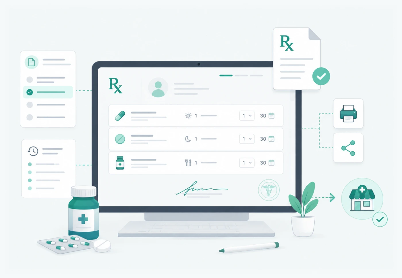 Solomo360 Digital Prescriptions — Create professional prescriptions quickly with templates and complete medication history.